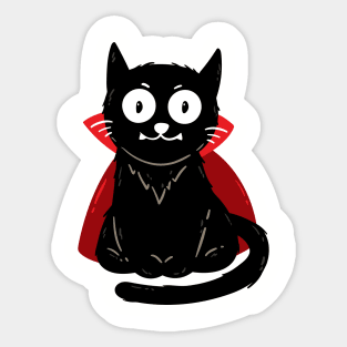 Halloween black cat Dracula Sticker